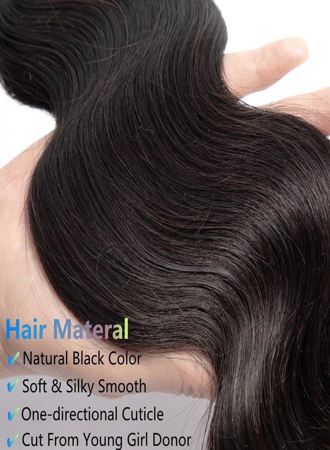 Superfect Brazilian Human Hair Bundles Body Wave 24 Inch 1 Bundle Human Hair Weave 12A 100% Unprocessed Virgin Hair Extensions Single Bundle Natural Black Color (Body Wave 1 Bundle, 24) - Image 4